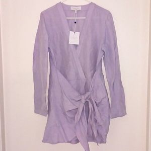 L' Academie The Meadow Mini Dress in Lavender